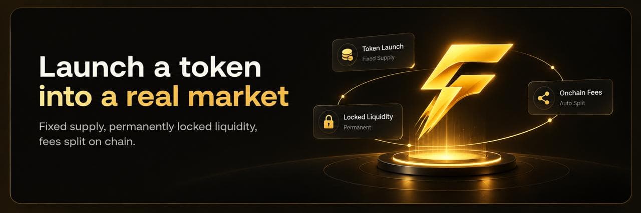Launch a token into a real market